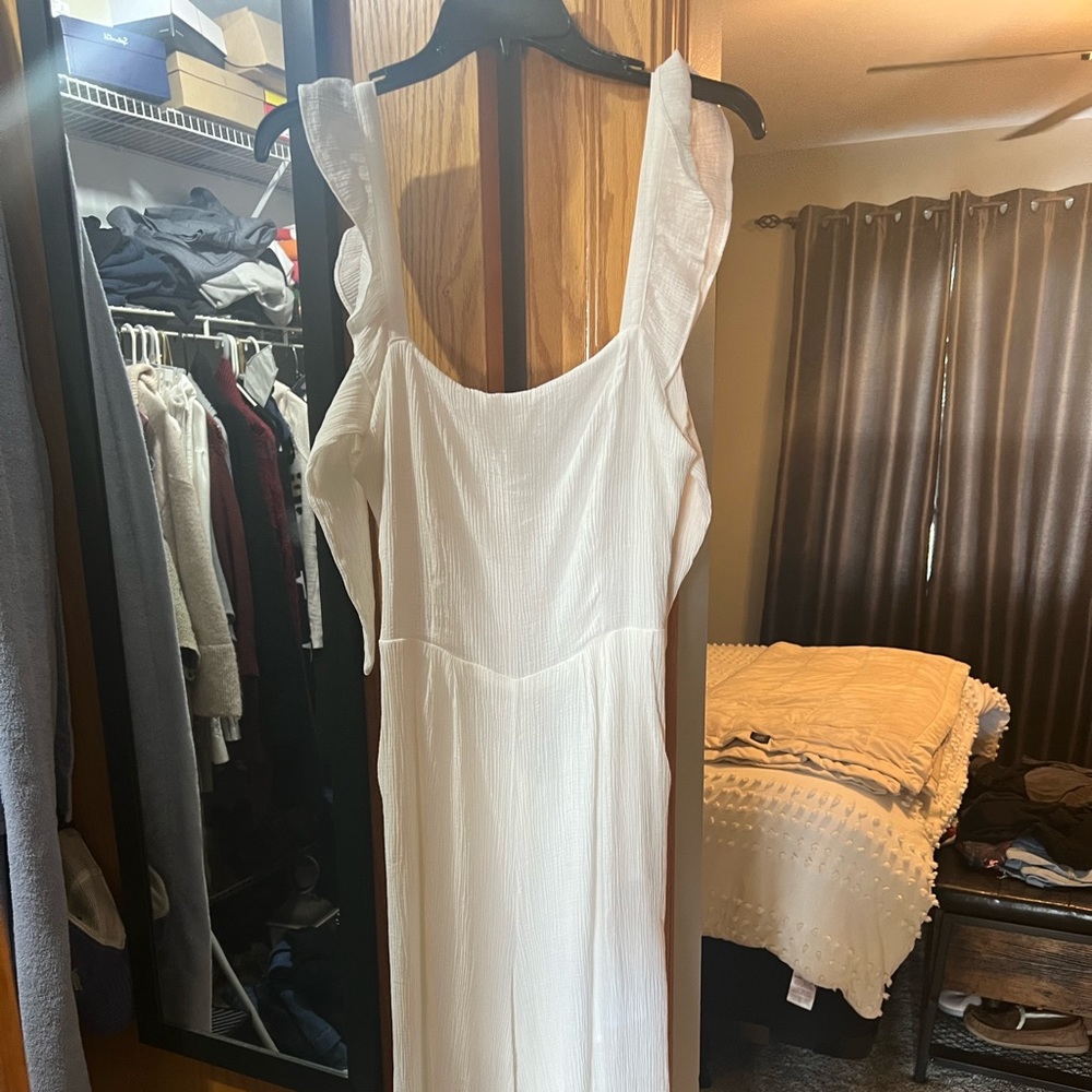 White linen romper
